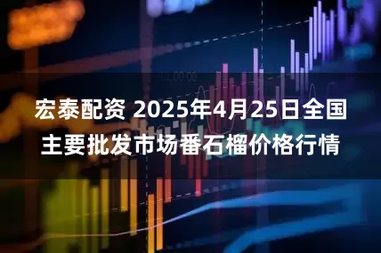 宏泰配资 2025年4月25日全国主要批发市场番石榴价格行情