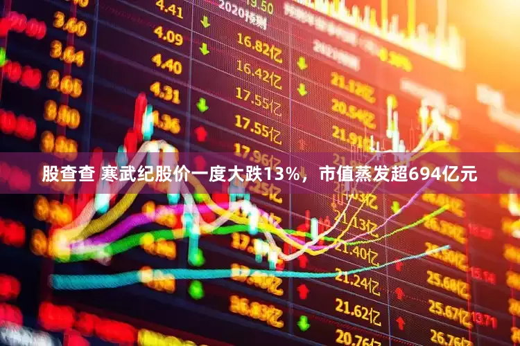 股查查 寒武纪股价一度大跌13%，市值蒸发超694亿元